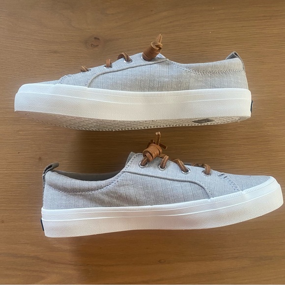 Sperry Crest Vibe Textile Stripe Sneaker, Grey, Women’s 6 - Picture 5 of 7